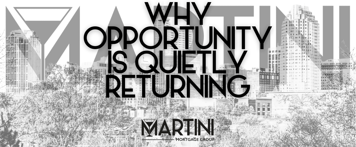 Raleigh real estate market outlook for 2026 showing Raleigh skyline and the message “Why opportunity is quietly returning”