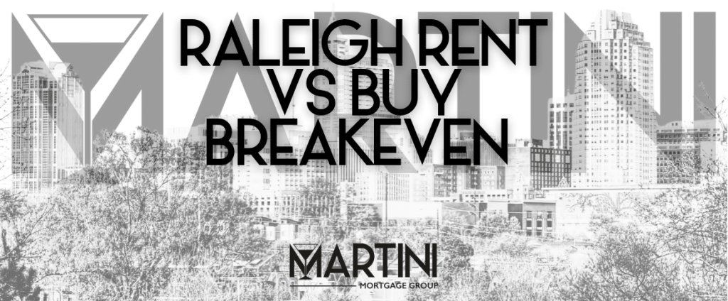 Raleigh rent vs buy breakeven analysis showing how buyers can reach breakeven faster in 2026
