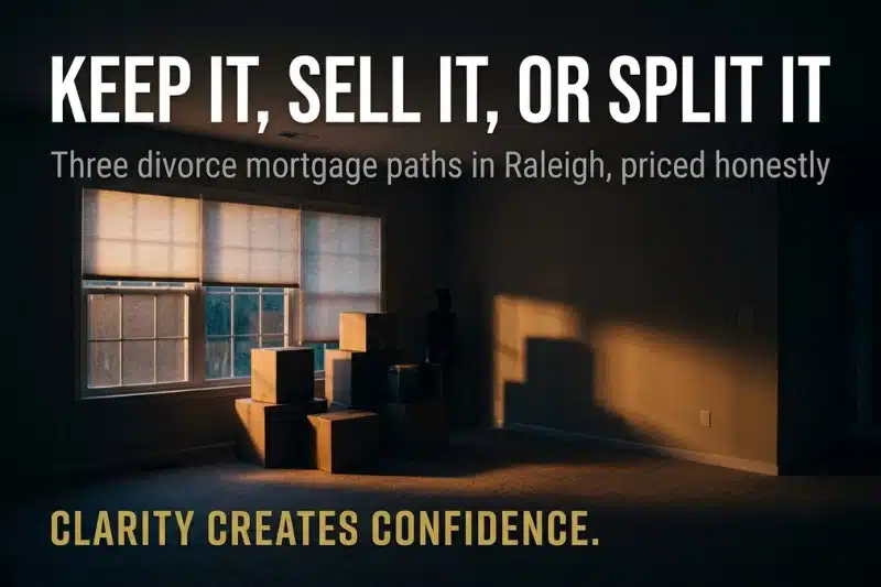 Divorce Mortgage Options Raleigh NC: 3 Honest Paths