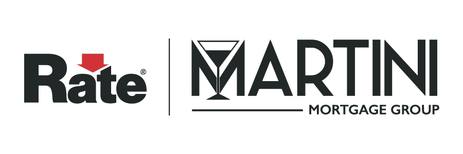 Rate and Martini Mortgage Group logo — Raleigh mortgage lenders Kevin Martini and Logan Martini serving homebuyers throughout North Carolina.