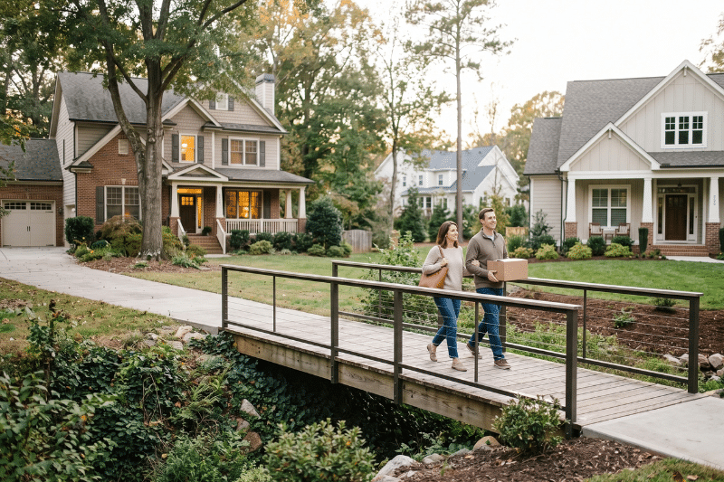 Homeowner using a bridge loan strategy to move from a current home to a new home before selling.
