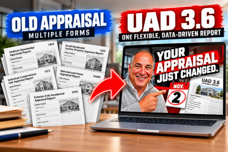 UAD 3.6 appraisal changes illustrated with a North Carolina home and structured residential appraisal report